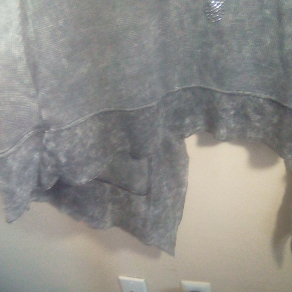 One World Acid Wash Bling Thermal Open Cardigan - Picture 15 of 16